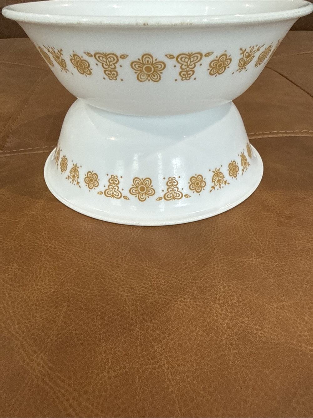 2 Vintage Corelle Gold Butterfly Cereal Bowls 6 1/4” Retro Discontinued Retired